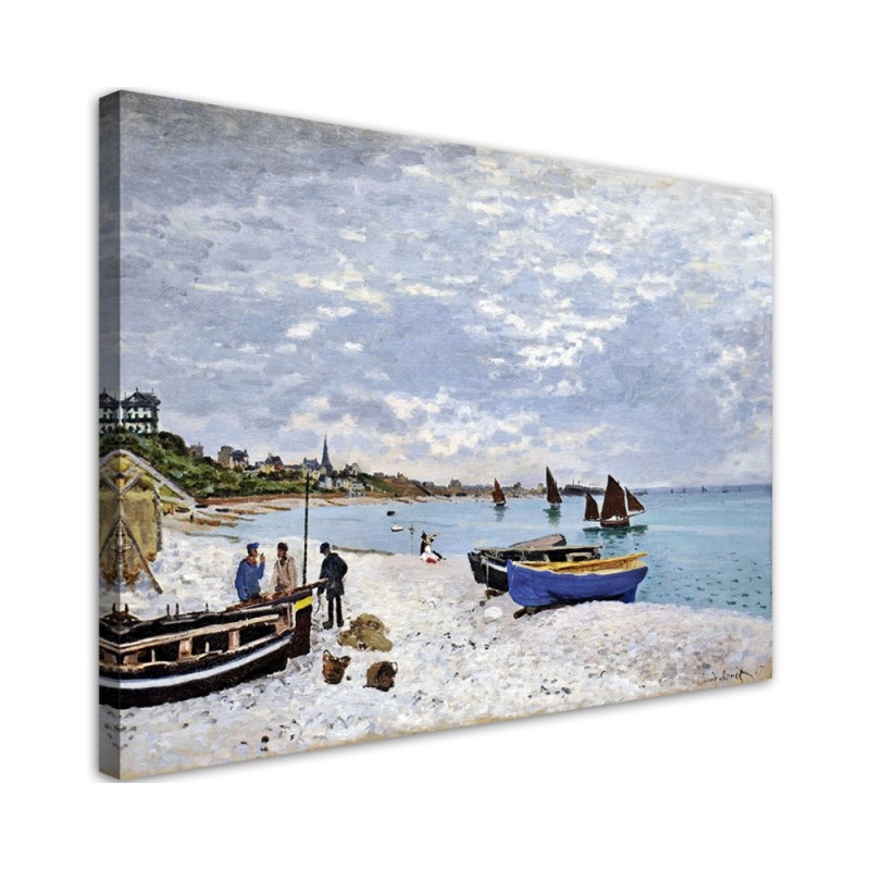 Leinwandbild - Strand bei Sainte Adresse - Claude Monet | Feeby