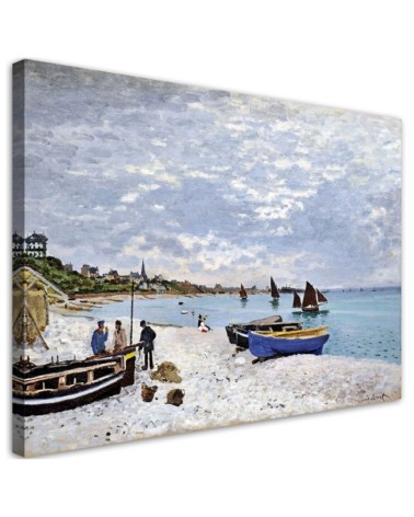 Leinwandbild - Strand bei Sainte Adresse - Claude Monet | Feeby