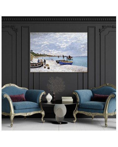 Leinwandbild - Strand bei Sainte Adresse - Claude Monet | Feeby