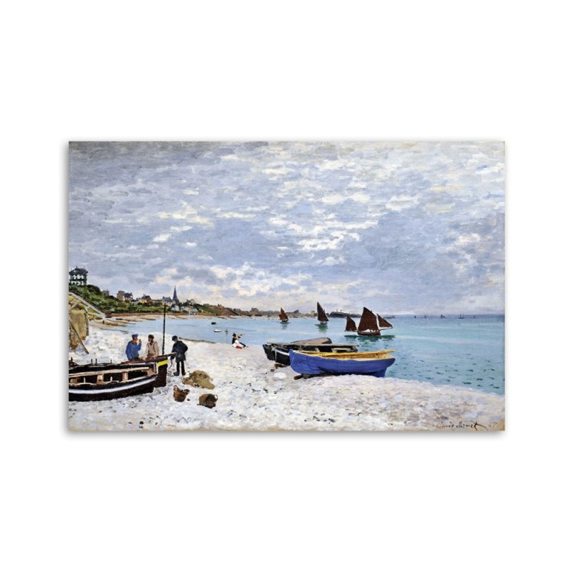 Leinwandbild - Strand bei Sainte Adresse - Claude Monet | Feeby