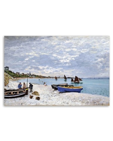 Leinwandbild - Strand bei Sainte Adresse - Claude Monet | Feeby