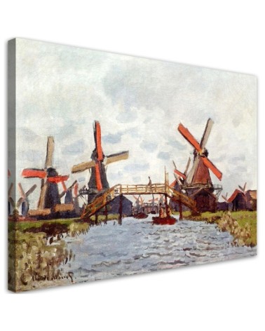 Bild auf Leinwand - Eine Mühle bei Zaandam - Claude Monet | Feeby