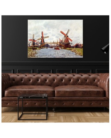 Bild auf Leinwand - Eine Mühle bei Zaandam - Claude Monet | Feeby