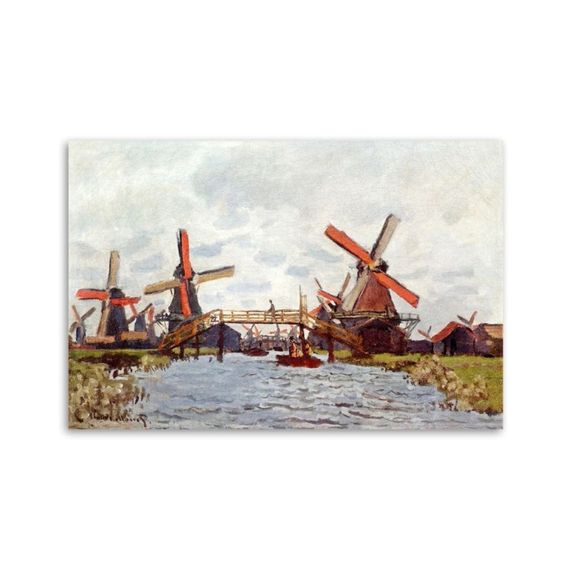 Bild auf Leinwand - Eine Mühle bei Zaandam - Claude Monet | Feeby