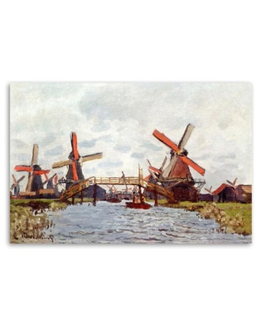Bild auf Leinwand - Eine Mühle bei Zaandam - Claude Monet | Feeby
