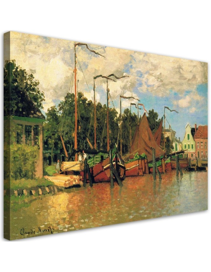 Leinwandbild - Boote in Zaandam - Claude Monet | Feeby