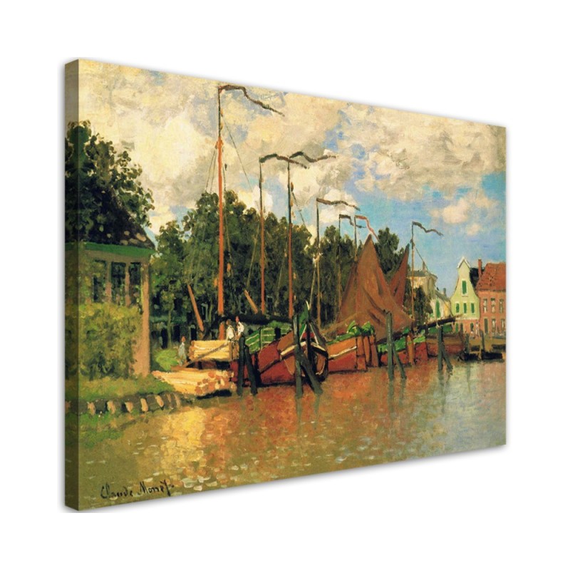 Leinwandbild - Boote in Zaandam - Claude Monet | Feeby