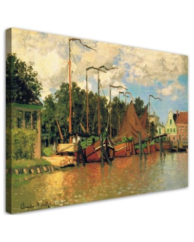 Leinwandbild - Boote in Zaandam - Claude Monet | Feeby