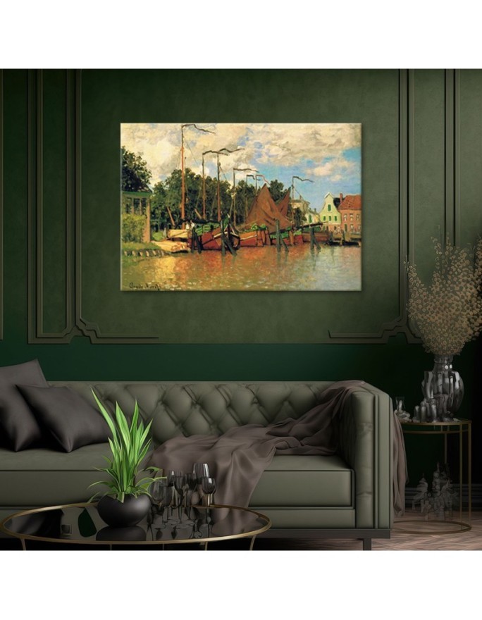 Reprodukcja obrazu - Łodzie w Zaandam - Claude Monet | FEEBY