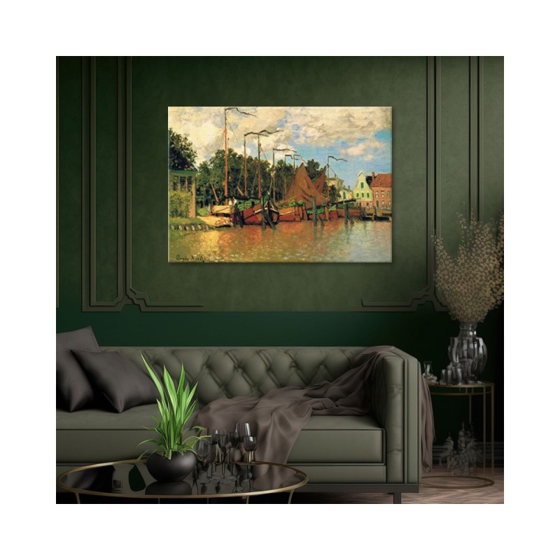 Leinwandbild - Boote in Zaandam - Claude Monet | Feeby