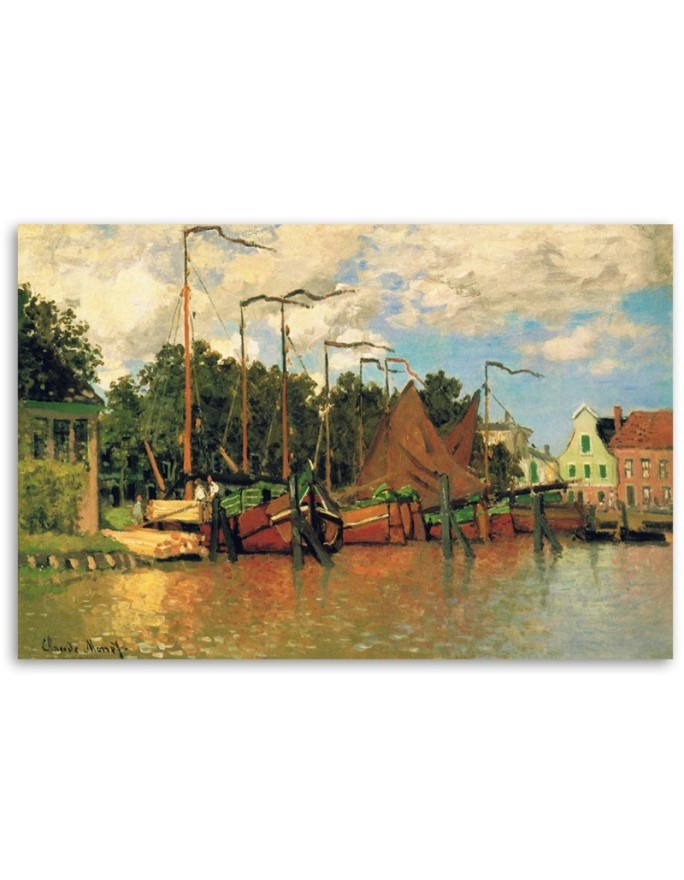 Reprodukcja obrazu - Łodzie w Zaandam - Claude Monet | FEEBY