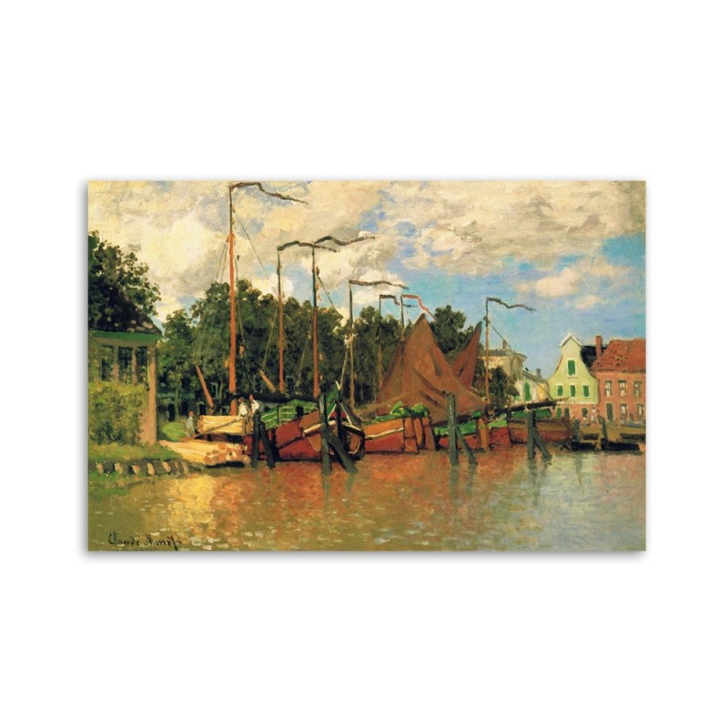 Leinwandbild - Boote in Zaandam - Claude Monet | Feeby