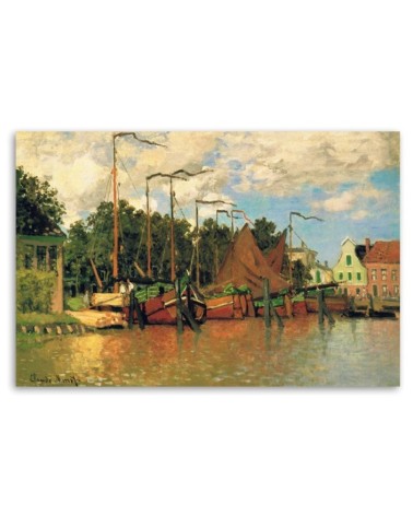 Leinwandbild - Boote in Zaandam - Claude Monet | Feeby