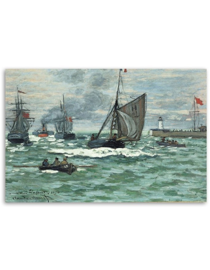 Obraz reprodukcja - Wejście do portu w Hawrze - Claude Monet | FEEBY
