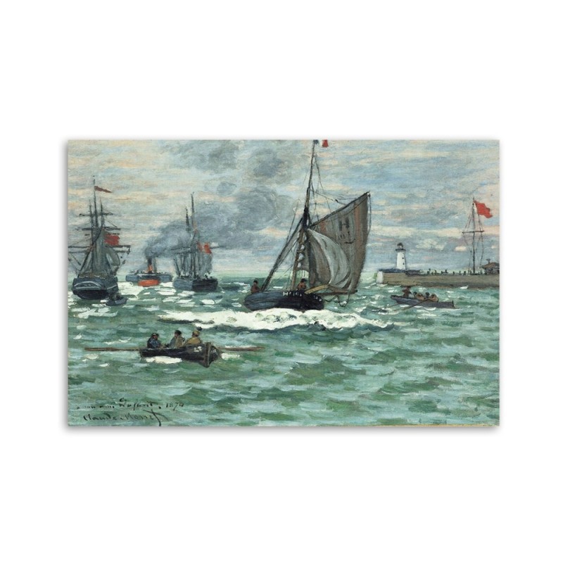 Leinwandbild - Hafeneinfahrt von Le Havre - Claude Monet | Feeby