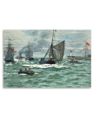 Leinwandbild - Hafeneinfahrt von Le Havre - Claude Monet | Feeby