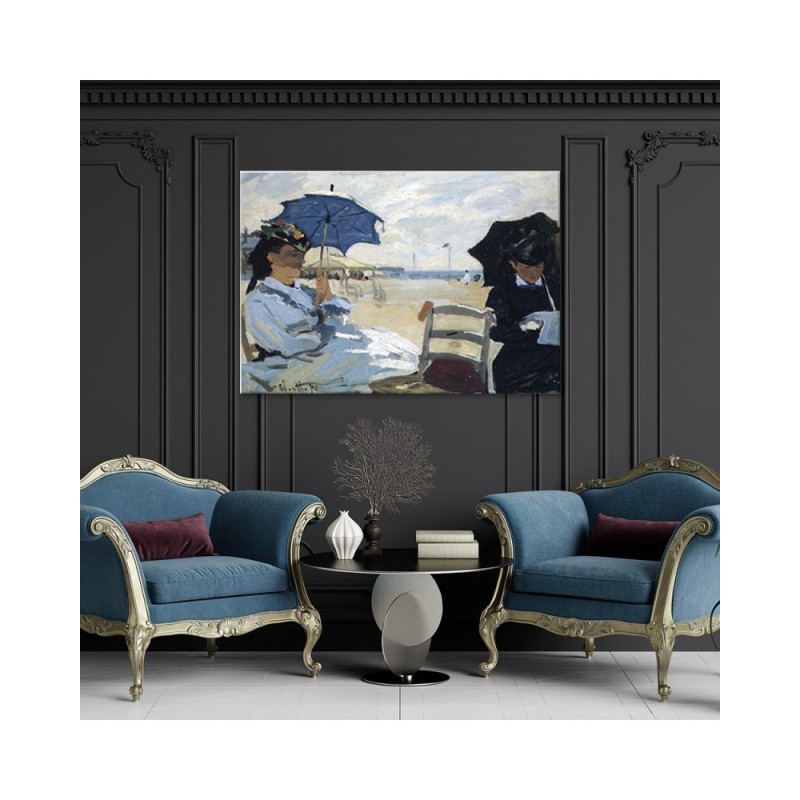 Leinwandbild - Der Strand von Trouville - Claude Monet | Feeby