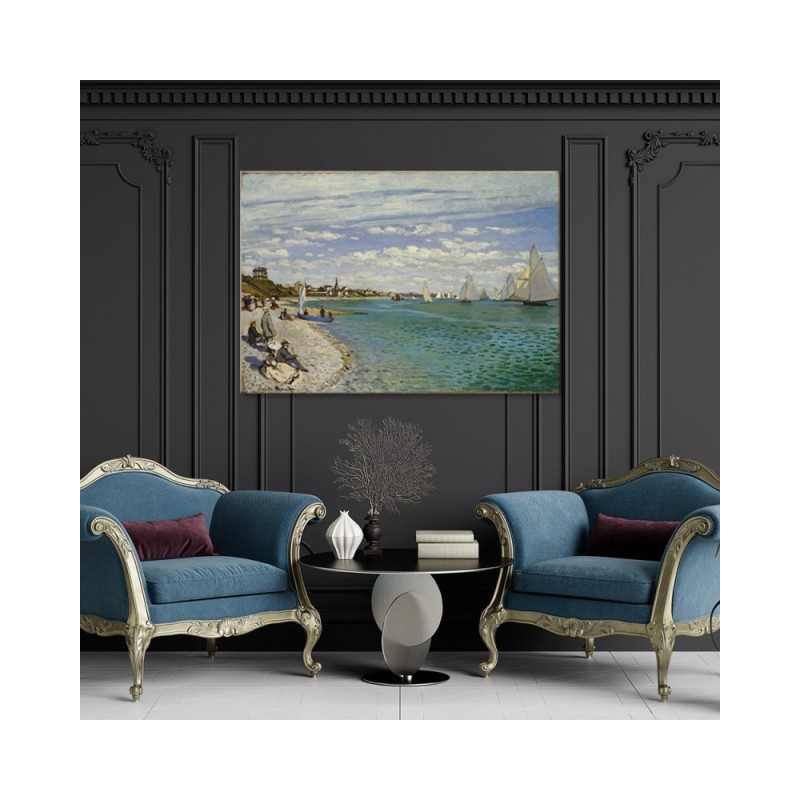 Leinwandbild - Regatta in Sainte Adresse - Claude Monet | Feeby
