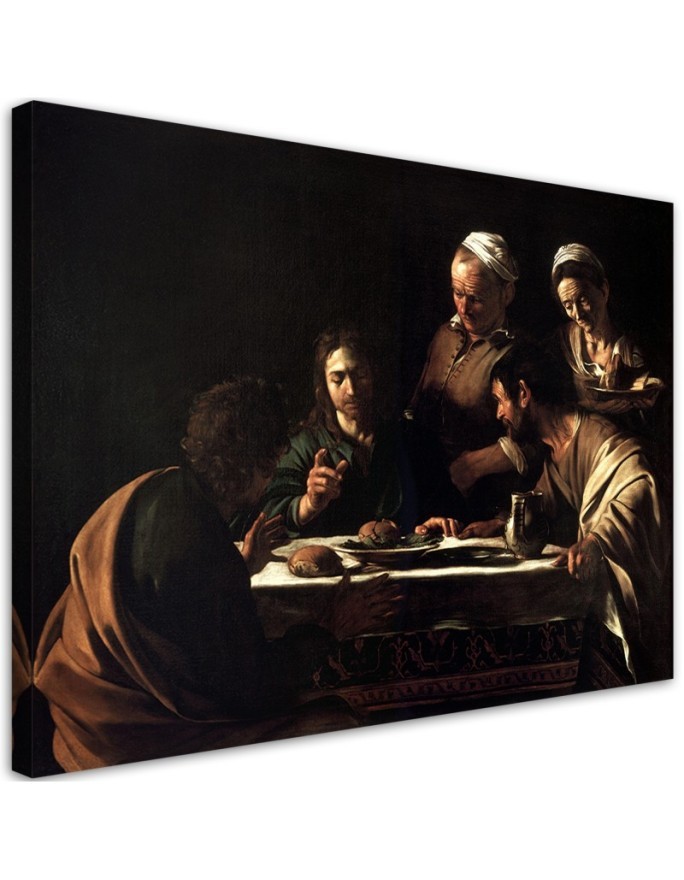 Wandbild für Wohnzimmer - Abendmahl in Emmaus - Caravaggio | Feeby