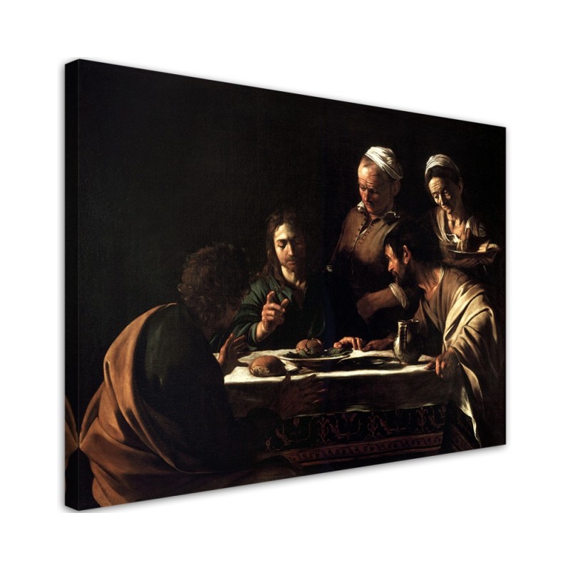 Wandbild für Wohnzimmer - Abendmahl in Emmaus - Caravaggio | Feeby
