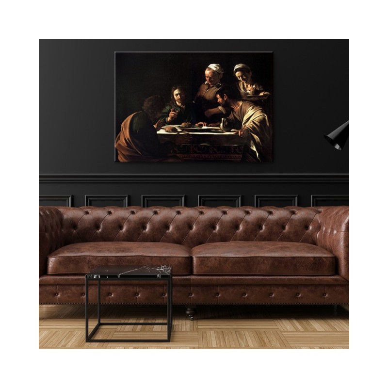Wandbild für Wohnzimmer - Abendmahl in Emmaus - Caravaggio | Feeby