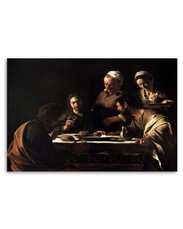 Wandbild für Wohnzimmer - Abendmahl in Emmaus - Caravaggio | Feeby