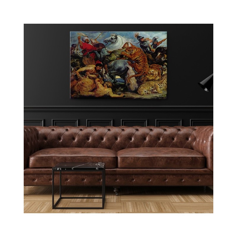 Bild auf Leinwand - Die Jagd auf den Tiger - P. P. Rubens | Feeby