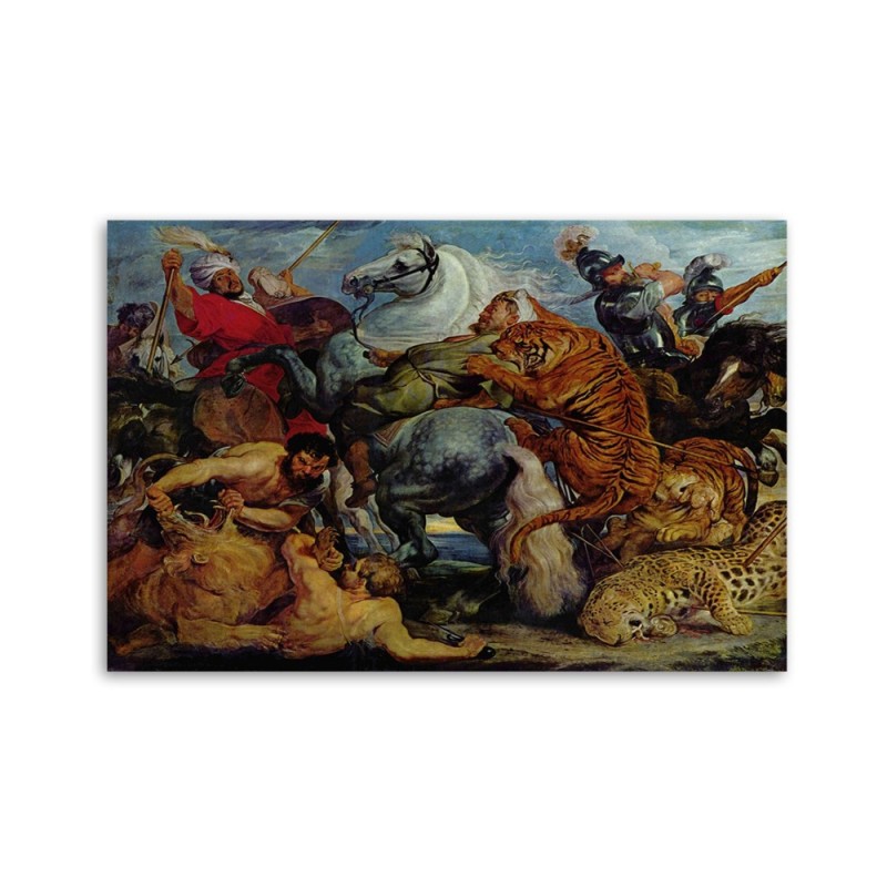 Bild auf Leinwand - Die Jagd auf den Tiger - P. P. Rubens | Feeby