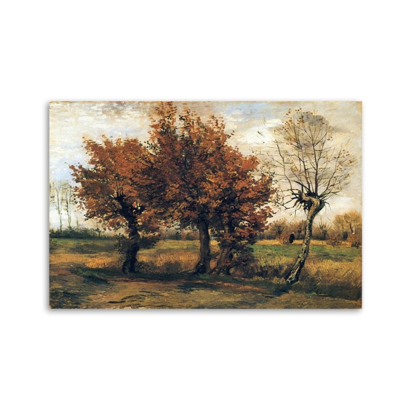 Wandbild für Wohnzimmer - Herbstlandschaft - V. van Gogh | Feeby