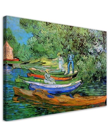 Canvas painting - Bank of the Oise at Auvers | FEEBY