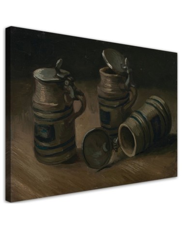 Dekoratives Leinwandbild - Bierkrüge - V. van Gogh | Feeby