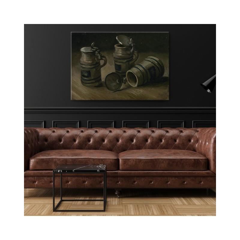 Dekoratives Leinwandbild - Bierkrüge - V. van Gogh | Feeby