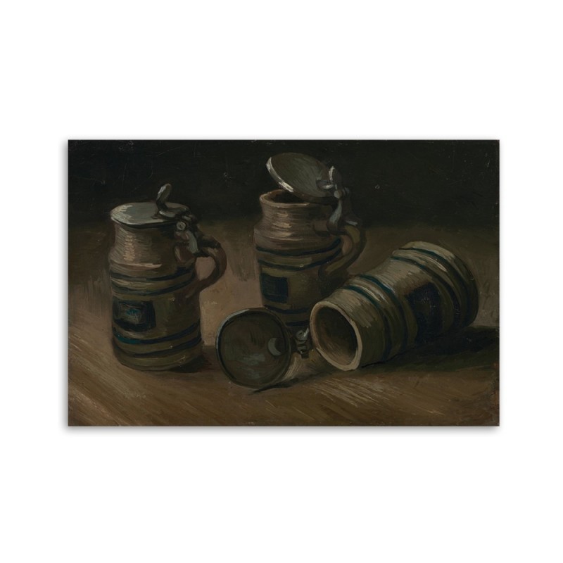 Dekoratives Leinwandbild - Bierkrüge - V. van Gogh | Feeby