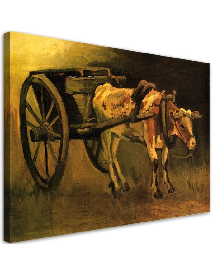 Leinwandbild - Wagen und Ochse - V. van Gogh | Feeby