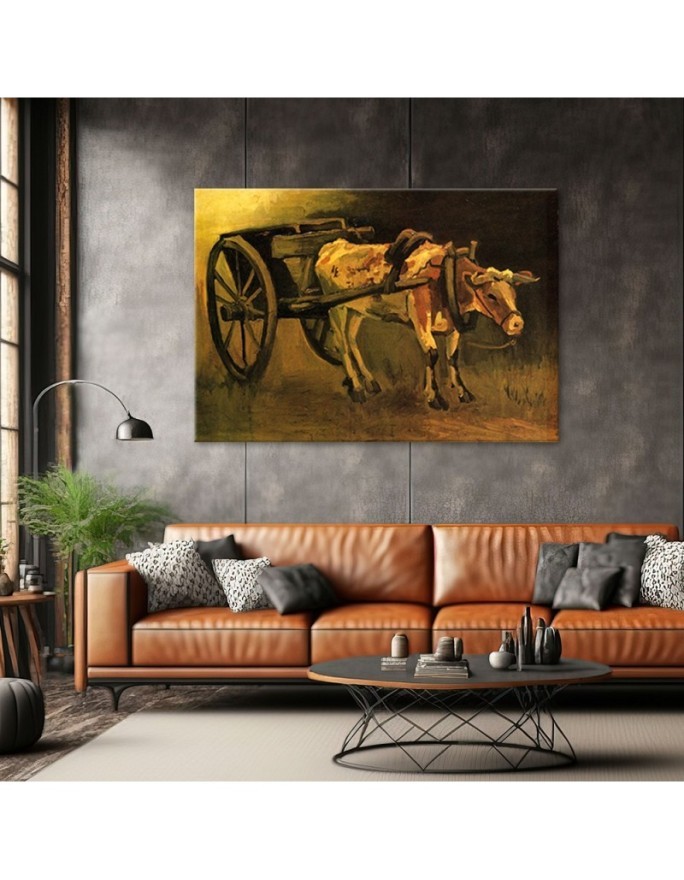 Canvas print reproduction - Cart and ox | FEEBY