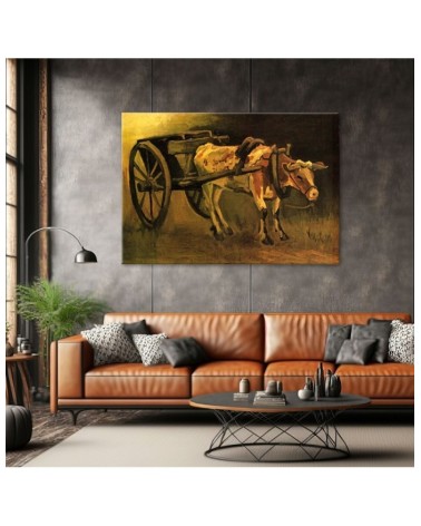 Leinwandbild - Wagen und Ochse - V. van Gogh | Feeby