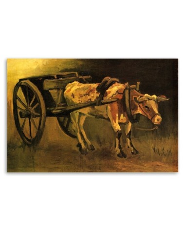 Leinwandbild - Wagen und Ochse - V. van Gogh | Feeby