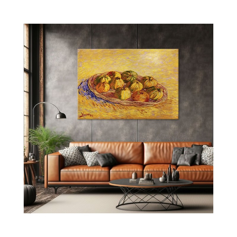 Leinwandbild - Korb voller Äpfel - V. van Gogh | Feeby