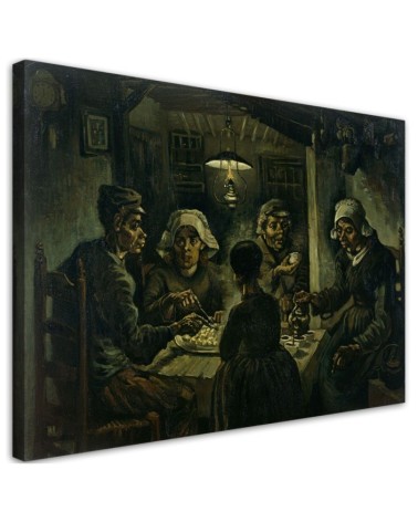 Canvas print reproduction - Eating potatoes | FEEBY