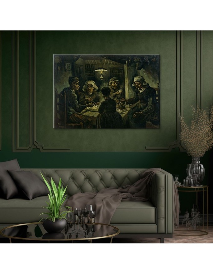 Canvas print reproduction - Eating potatoes | FEEBY