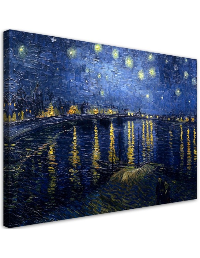 Obraz na płótnie - Gwiaździsta noc nad Rodanem - V. van Gogh | FEEBY