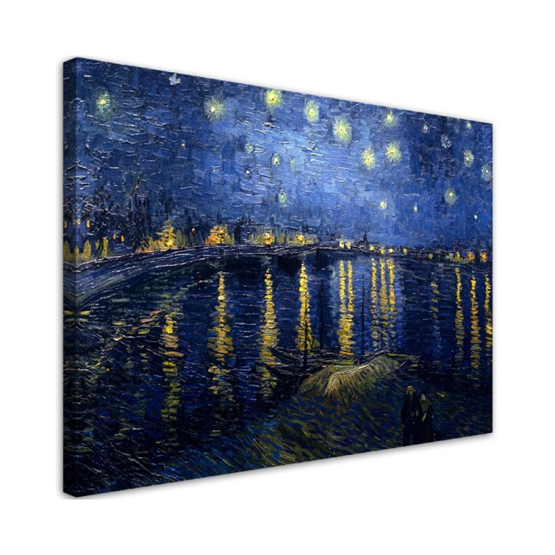 Obraz na płótnie - Gwiaździsta noc nad Rodanem - V. van Gogh | FEEBY