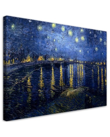 Obraz na płótnie - Gwiaździsta noc nad Rodanem - V. van Gogh | FEEBY