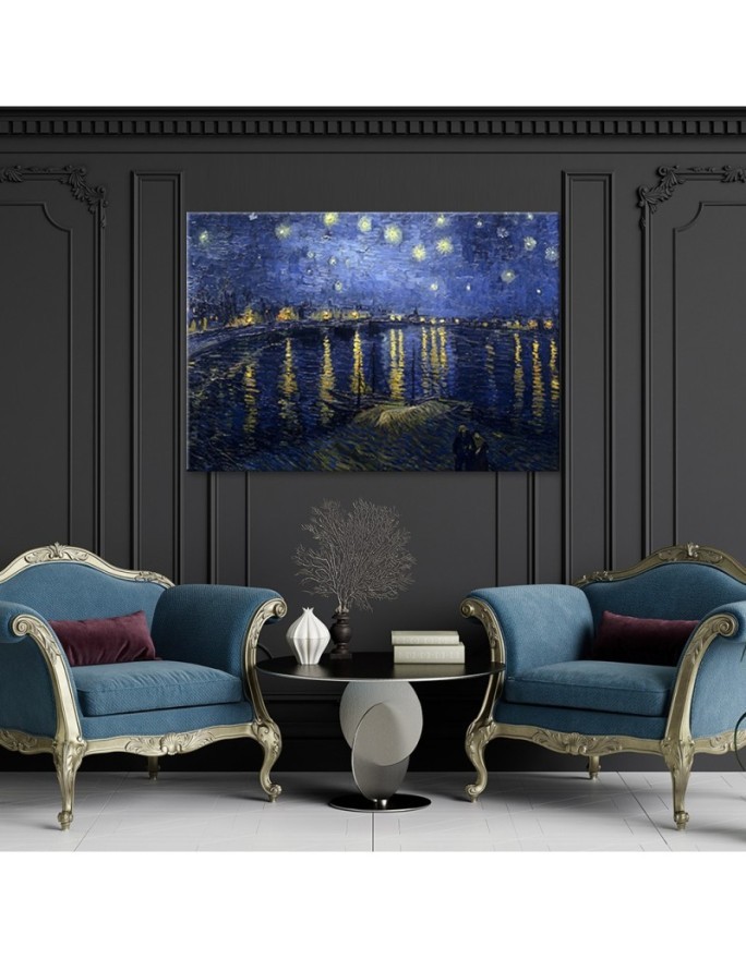 Obraz na płótnie - Gwiaździsta noc nad Rodanem - V. van Gogh | FEEBY
