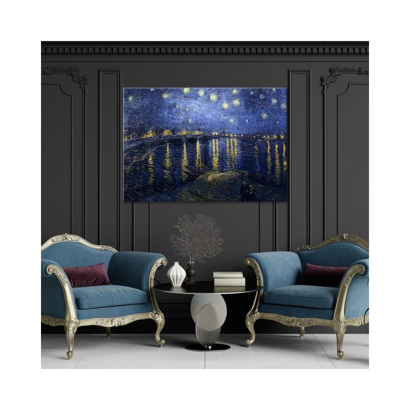 Leinwandbild - Sternennacht über der Rhone - V. van Gogh | Feeby