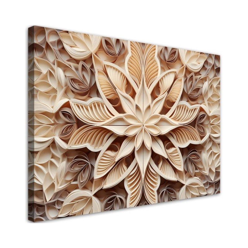 Dekoratives Leinwandbild - Wohnzimmerbild - Blumen 3d | Feeby