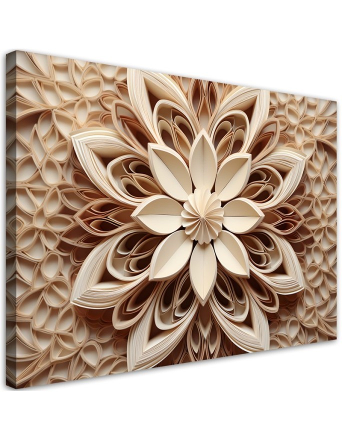 Leinwandbild - Abstraktion Blume 3d | Feeby