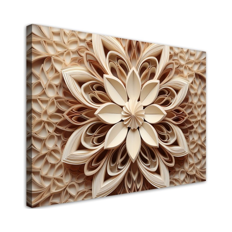 Leinwandbild - Abstraktion Blume 3d | Feeby