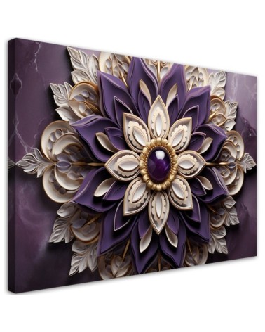 Bild auf Leinwand - Blume abstrakt diamant 3D | Feeby
