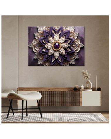 Bild auf Leinwand - Blume abstrakt diamant 3D | Feeby